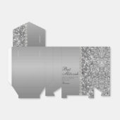 Zilveren Glitter Bat Mitzvah Bedankdoosjes (Uitgevouwen)