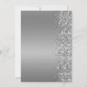 Zilveren Glitter Bat Mitzvah Kaart (Achterkant)