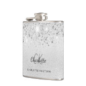 Zilveren glitter beste vrienden monogram heupfles (Links)