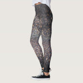 Zilveren Glitter: Black Bokeh Kerstmis Leggings (Links)