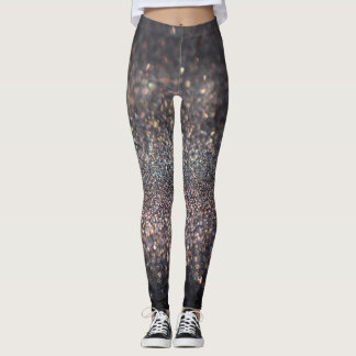Zilveren Glitter: Black Bokeh Kerstmis Leggings