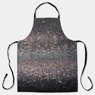 Zilveren Glitter: Black Bokeh Kerstmis Schort