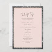 Zilveren glitter blush oogverblindend de nacht voo kaart (Voorkant)