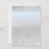 Zilveren Glitter Bokeh Baby Shower Uitnodiging (Achterkant)