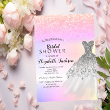 Zilveren Glitter Bokeh Jurk Ombre Bruiloftsfeest
