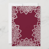 Zilveren Glitter Bourgogne Elegante bruiloft Kaart (Achterkant)