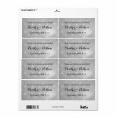 Zilveren glitter bruiloft wijn of waterfles etiket (Full Sheet)