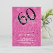 Zilveren Glitter Calligraphy Verjaardag Kaart (Staand voorkant)