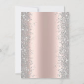 Zilveren Glitter Confetti Ballonnen 50e Verjaardag Kaart (Achterkant)