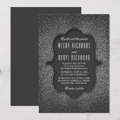  zilveren glitter Confetti bruiloft Kaart (Voorkant / Achterkant)