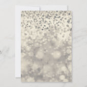 Zilveren Glitter Confetti Feest Uitnodiging voor I (Achterkant)