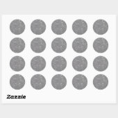 Zilveren Glitter Custom Trendy Ronde Sticker (Vel)