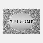 Zilveren Glitter Deurmat (Voorkant)