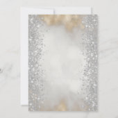 Zilveren Glitter Diamanten Gouden Glans Pensioen Kaart (Achterkant)