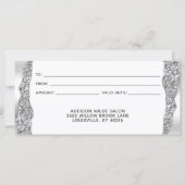 Zilveren Glitter Diamonds Glam Cadeaubon (Achterkant)