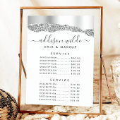 Zilveren Glitter Diamonds Glam Service Prijsmenu Menu