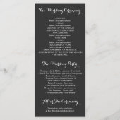 Zilveren Glitter Diamonds Trouwprogramma's Programmakaart (Achterkant)