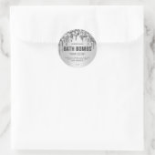 Zilveren glitter druppels bad bom weken labels (Tas)