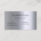 Zilveren glitter druppelt make-up haar visitekaartje (Achterkant)