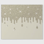 Zilveren glitter-effect en spugen cadeaupapier (Vlak)