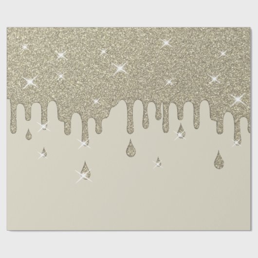 Zilveren glitter-effect en spugen cadeaupapier (Vlak)