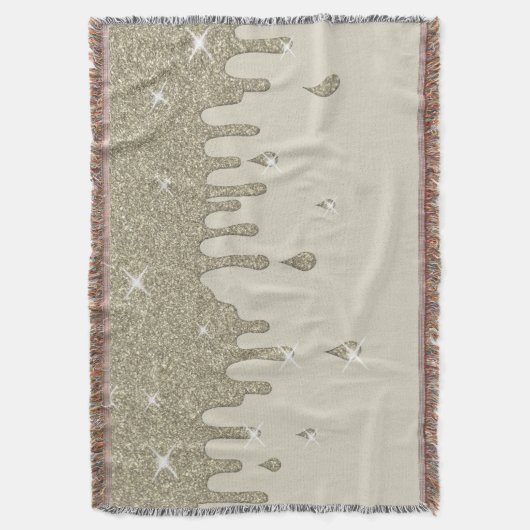 Zilveren glitter-effect en spugen deken (Voorkant Verticaal)