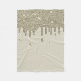 Zilveren glitter-effect en spugen fleece deken