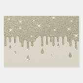 Zilveren glitter-effect en spugen inpakpapier vel (Voorkant)