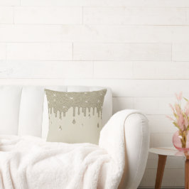 Zilveren glitter-effect en spugen kussen