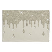 Zilveren glitter-effect en spugen kussensloop (Achterkant)