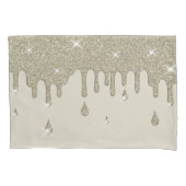 Zilveren glitter-effect en spugen kussensloop (Voorkant)