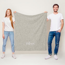 Zilveren Glitter Elegant Home Decor Bruiloft NAAM Fleece Deken