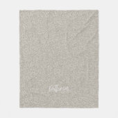 Zilveren Glitter Elegant Home Decor Bruiloft NAAM Fleece Deken (Voorkant)
