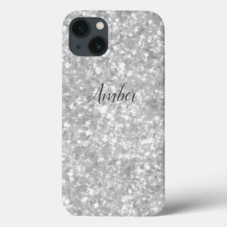 Zilveren Glitter Elegant Persoonlijk Case-Mate iPhone Case