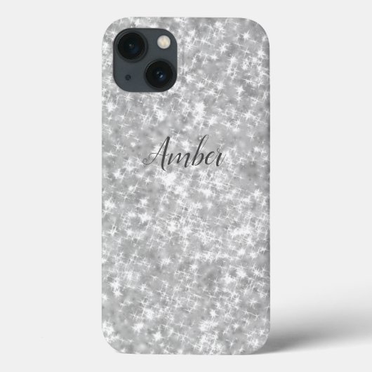Zilveren Glitter Elegant Persoonlijk Case-Mate iPhone Case (Achterkant)