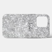 Zilveren Glitter Elegant Persoonlijk Case-Mate iPhone Case (Achterkant (horizontaal))