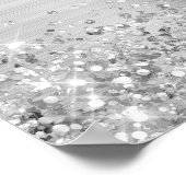 Zilveren Glitter en Folie 18e Verjaardag Welkom Poster (Hoek)