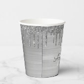 Zilveren Glitter- en Glans Monogram Bekers (Rechts)