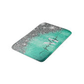 Zilveren Glitter en Metaal Badmat (Gekanteld)