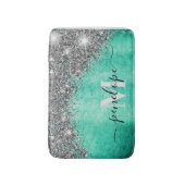 Zilveren Glitter en Metaal Badmat (Voorkant Verticaal)