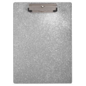 Zilveren glitter faux sparkly glimmend klembord (Voorkant)