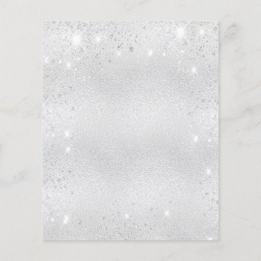 Zilveren glitter foto bruiloft Save the Date kaart (Achterkant)