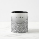 Zilveren Glitter Frame Koffiemok Mok (Midden)