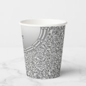 Zilveren Glitter Frame Papieren Bekers (Achterkant)