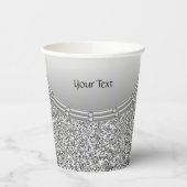 Zilveren Glitter Frame Papieren Bekers (Links)