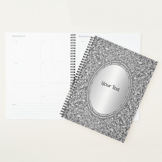 Zilveren Glitter Frame Planner (Display)