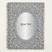 Zilveren Glitter Frame Planner (Voorkant)