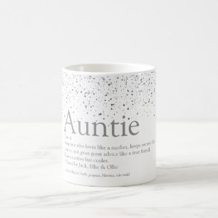 Zilveren Glitter Glam Coole Tante Tante Definitie Koffiemok