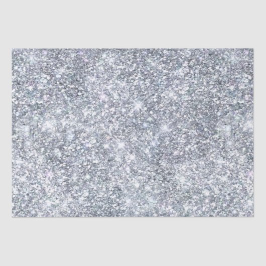 Zilveren glitter glamour trendy stijlvolle cadeau tissuepapier (Voorkant)