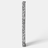 Zilveren Glitter Glans Nep Glitter Persoonlijk Samsung Galaxy Hoesje (Linkerkant)